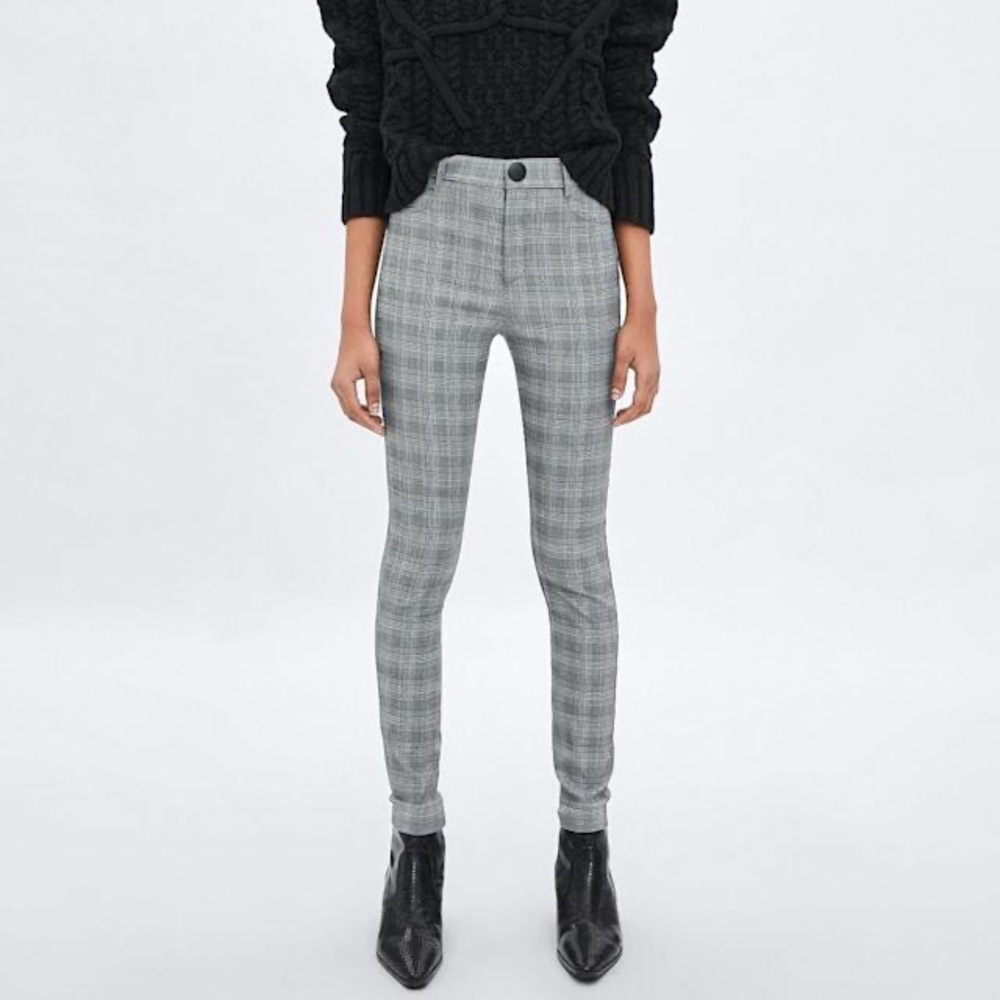 NWT Zara | Plaid High Rise Legging Pants